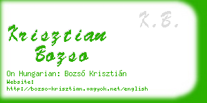 krisztian bozso business card