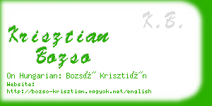 krisztian bozso business card